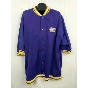Los Angeles Lakers Basketball Snap Jersey 3XXL Sports Purple Yellow READ